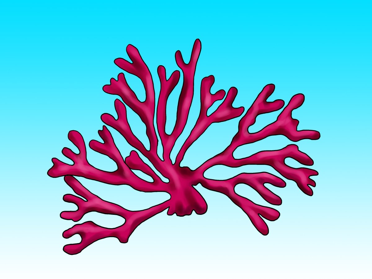 Мультяшное подводный мир водоросли