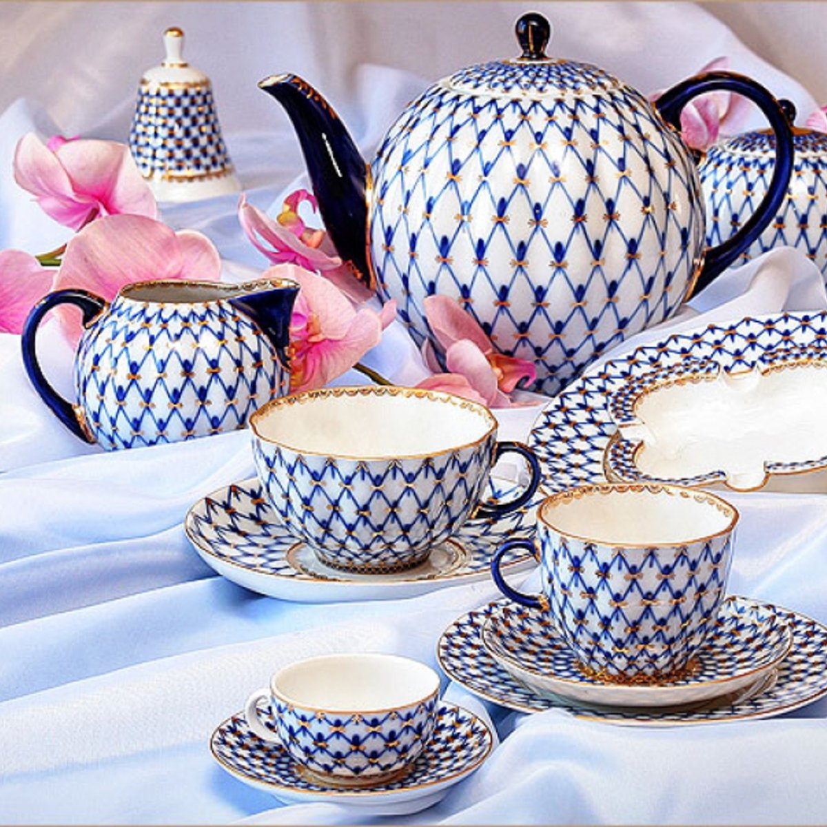 Питерский сервиз Кобальтовая сетка
