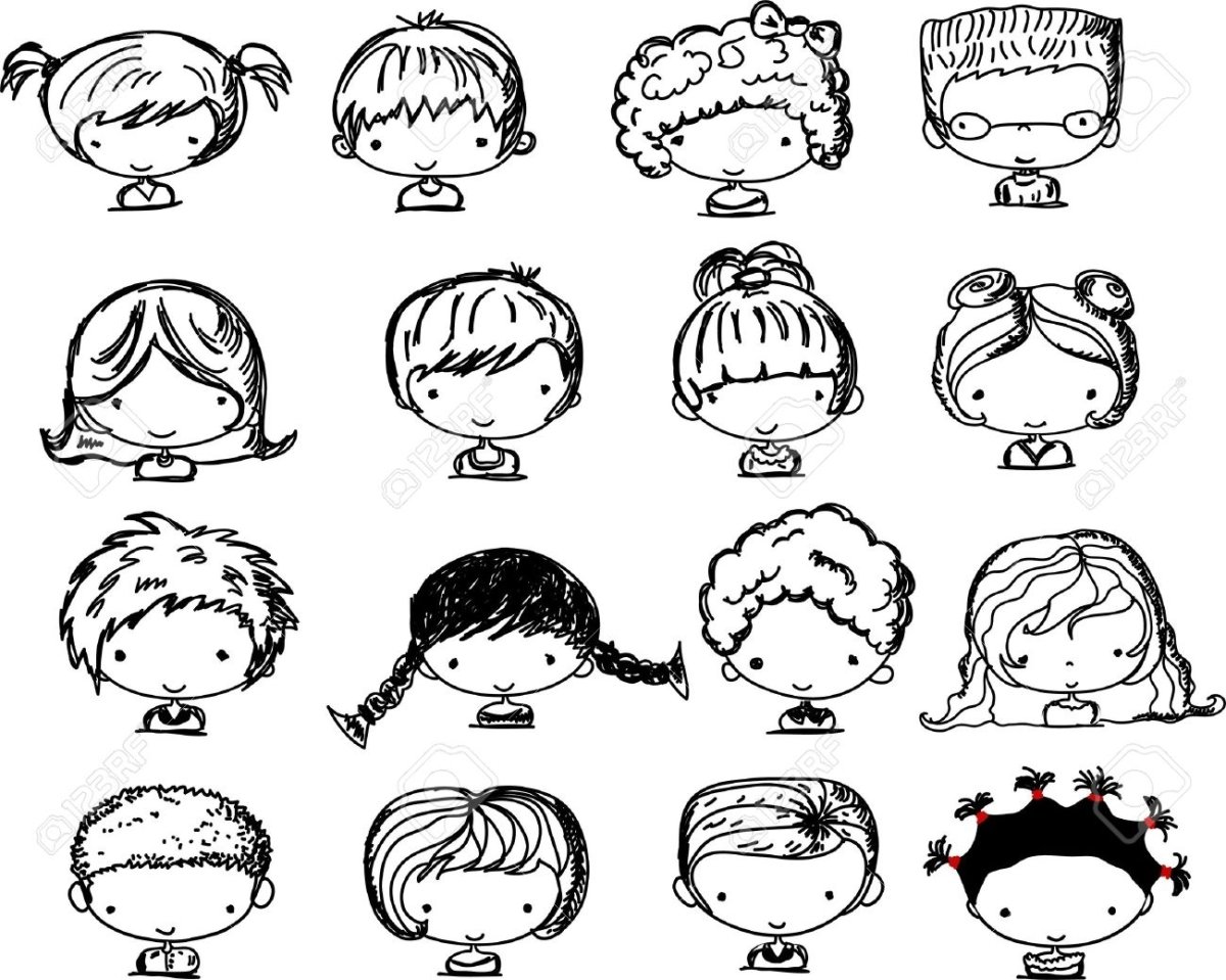 Мультяшная голова девушки