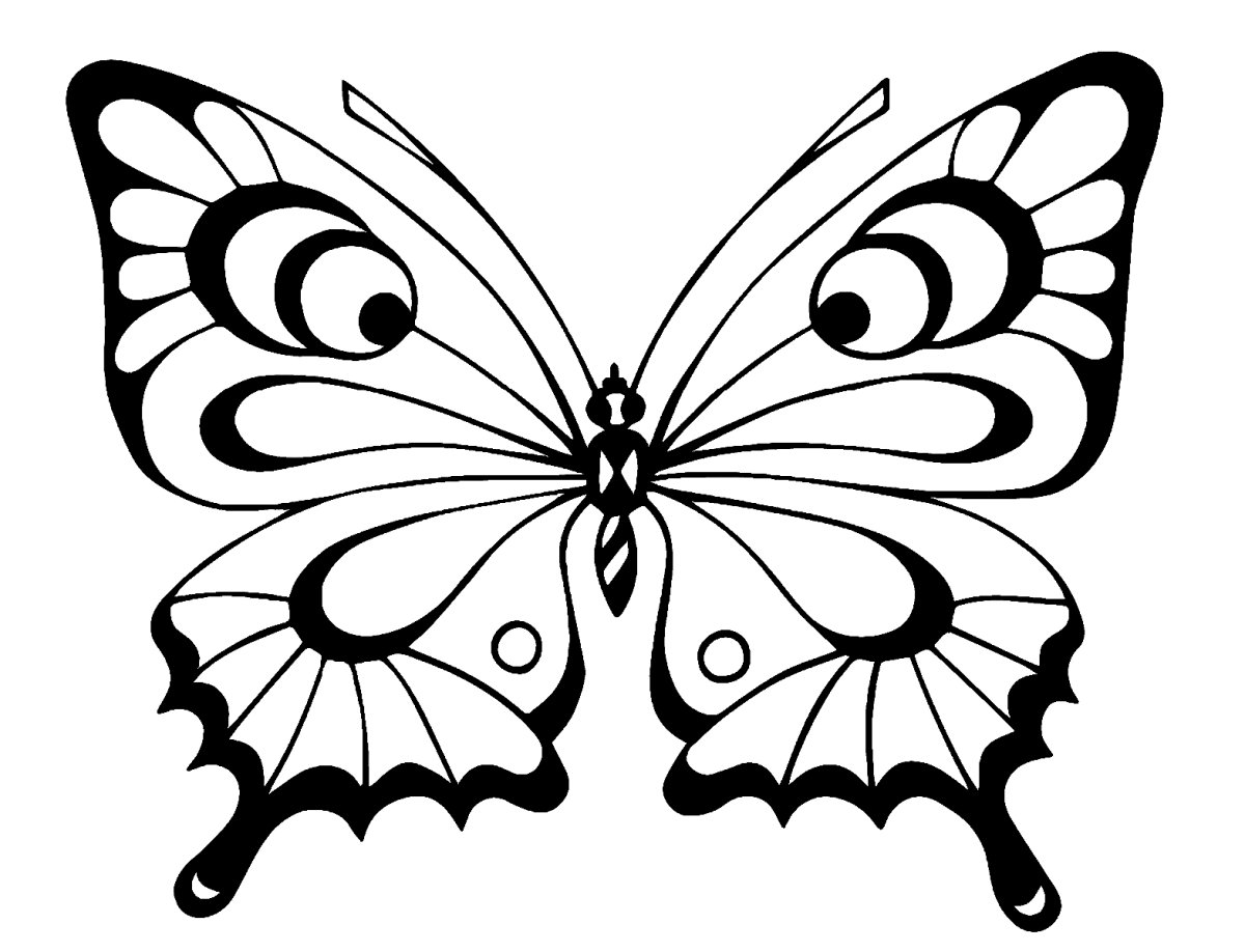 Бабочка для раскрашивания