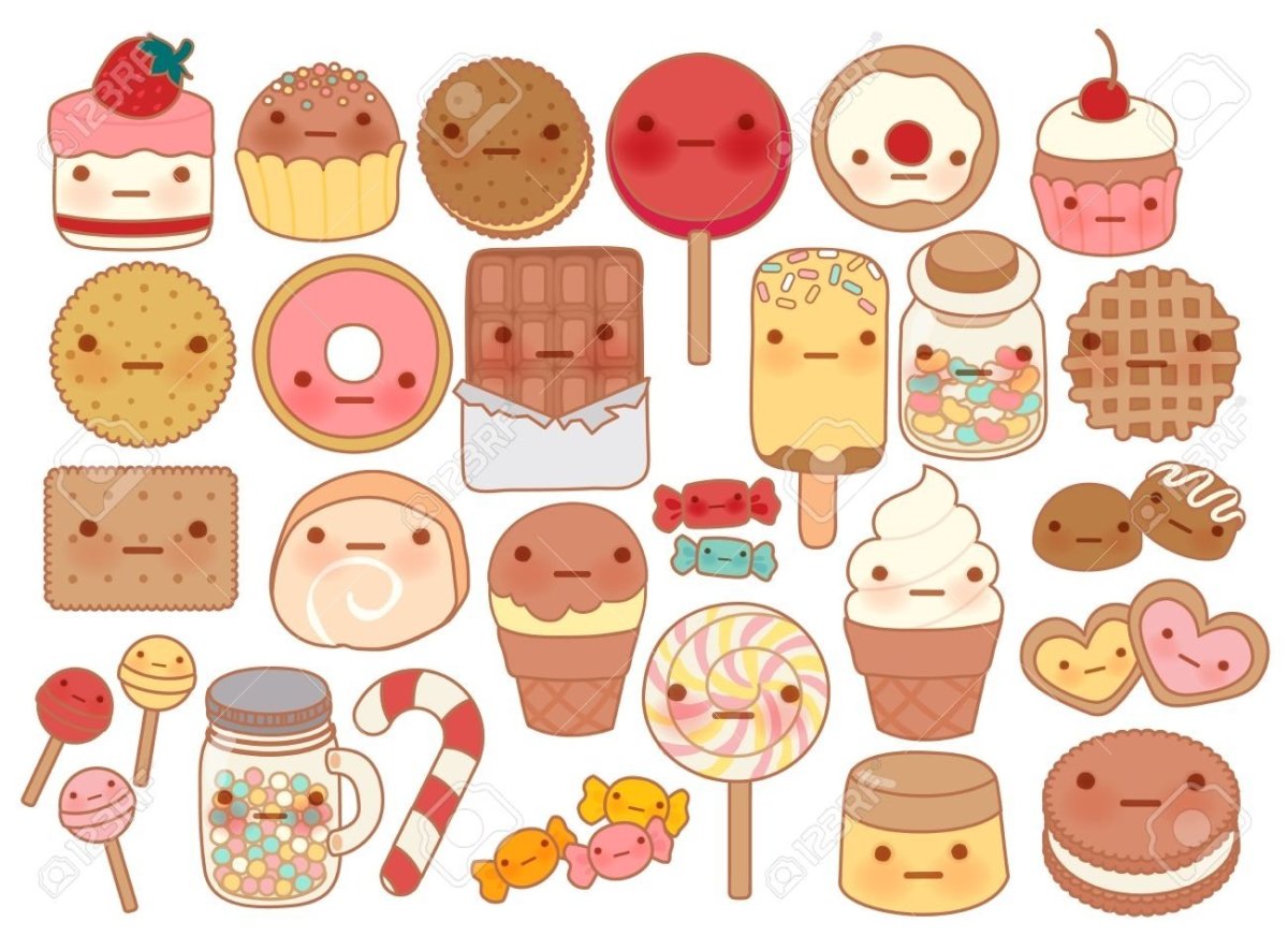 Маленькие рисунки для срисовки еда