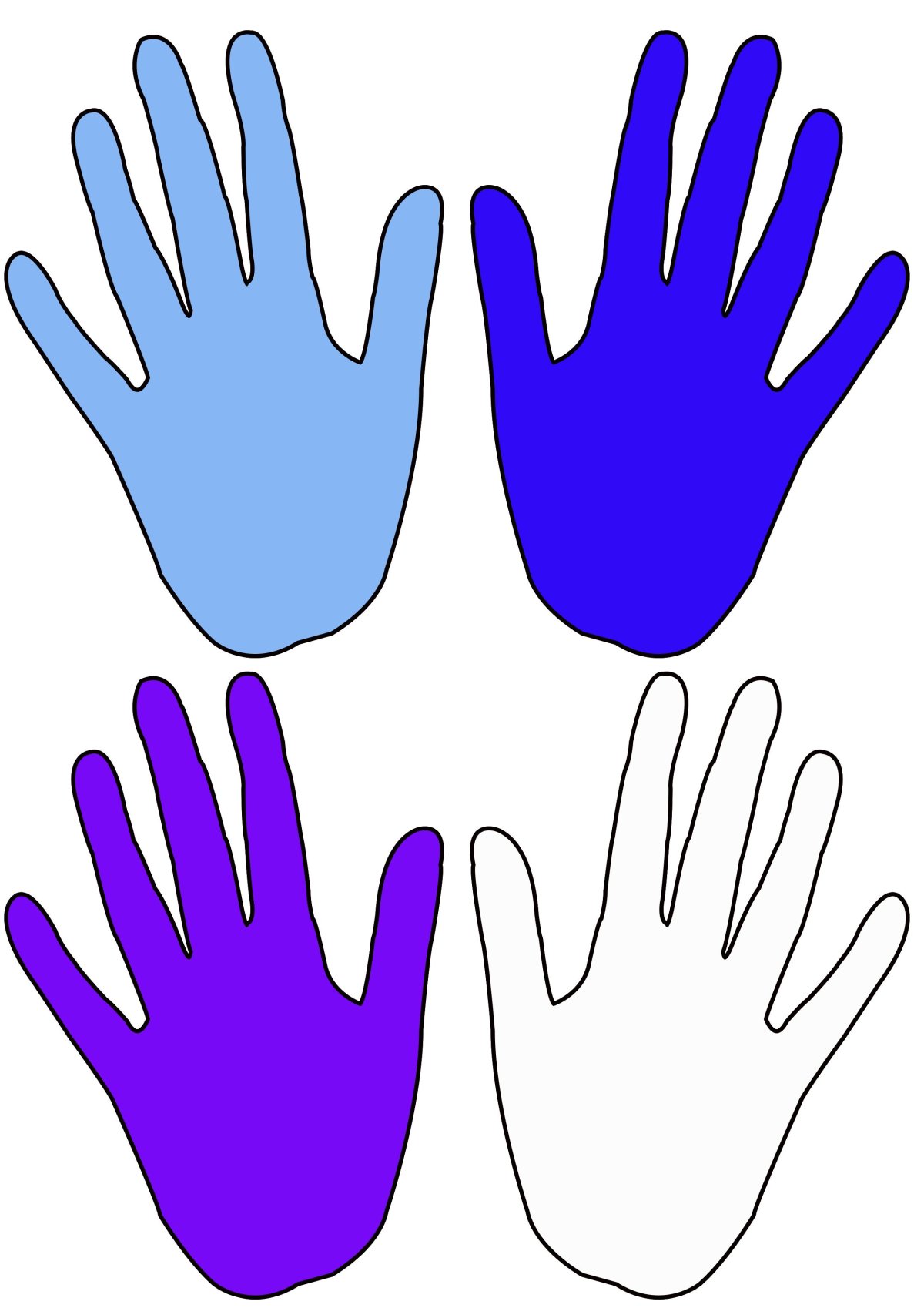 Контур руки человека