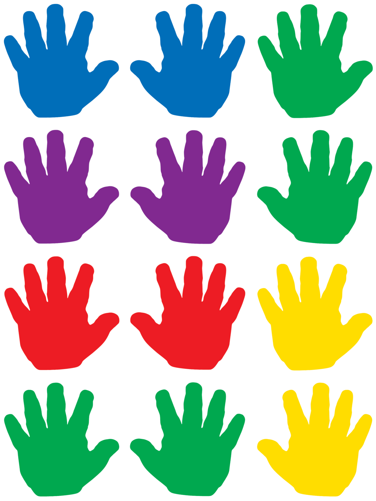 Ладошки для раскрашивания