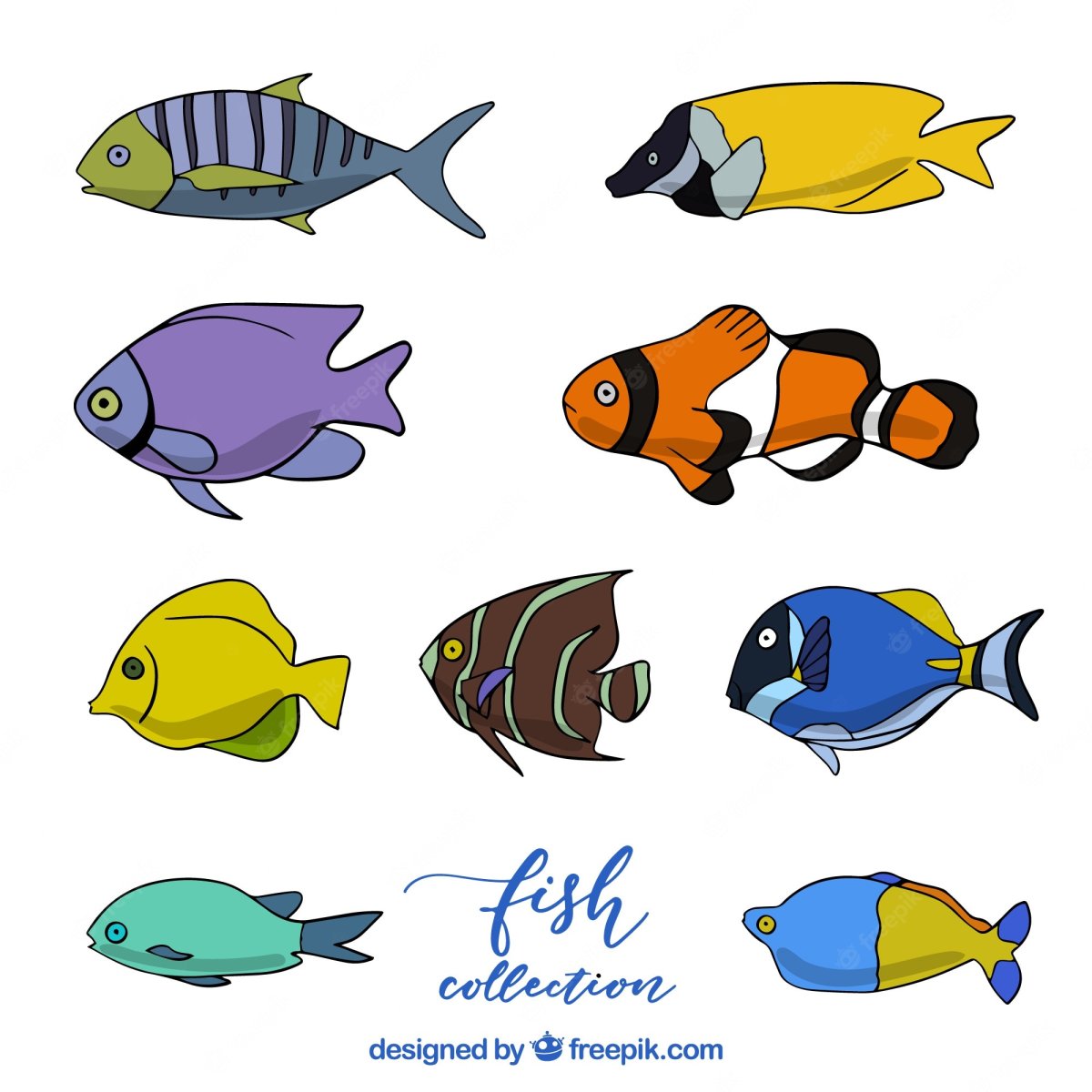 Морские рыбы вектор