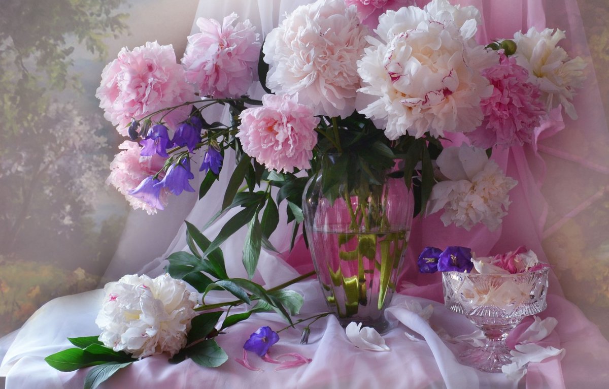 Алина Ланкина букет пионов