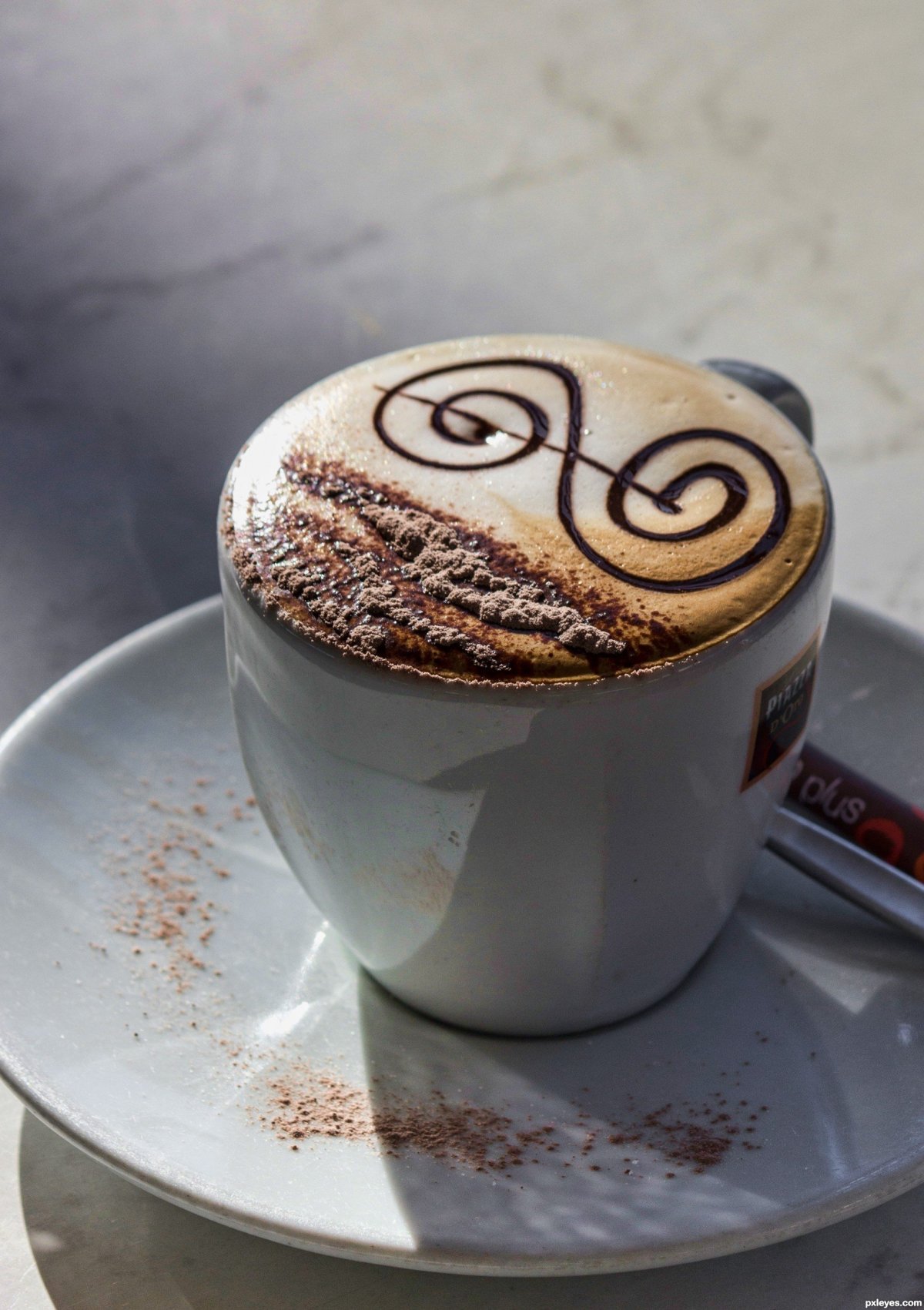 Чашка кофе красивая композиция