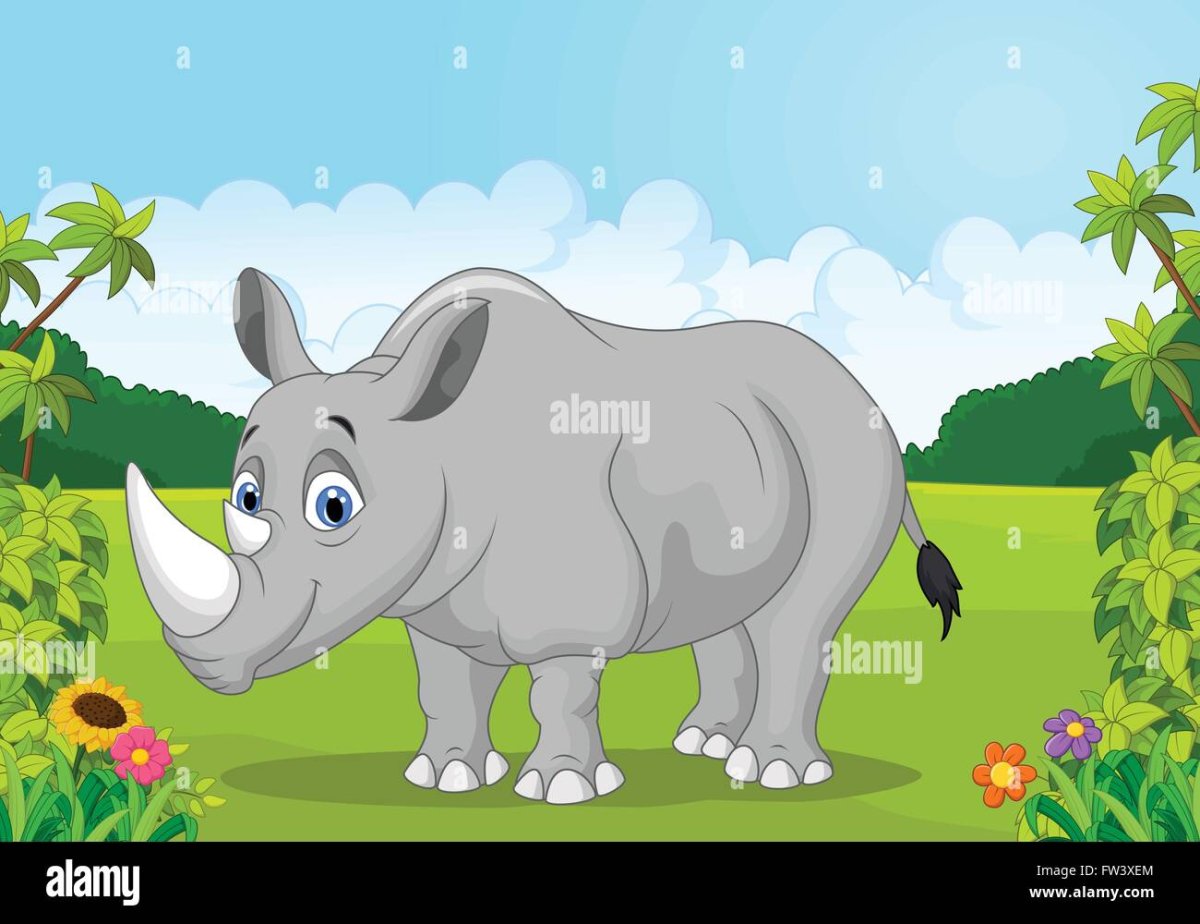 Носорог детский для презентации