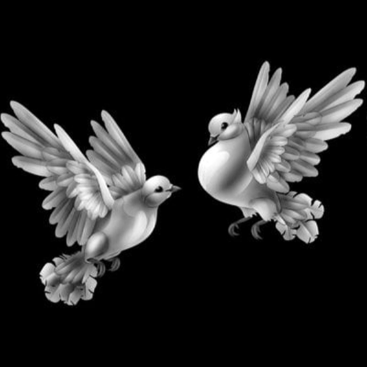 Голубь гравировка