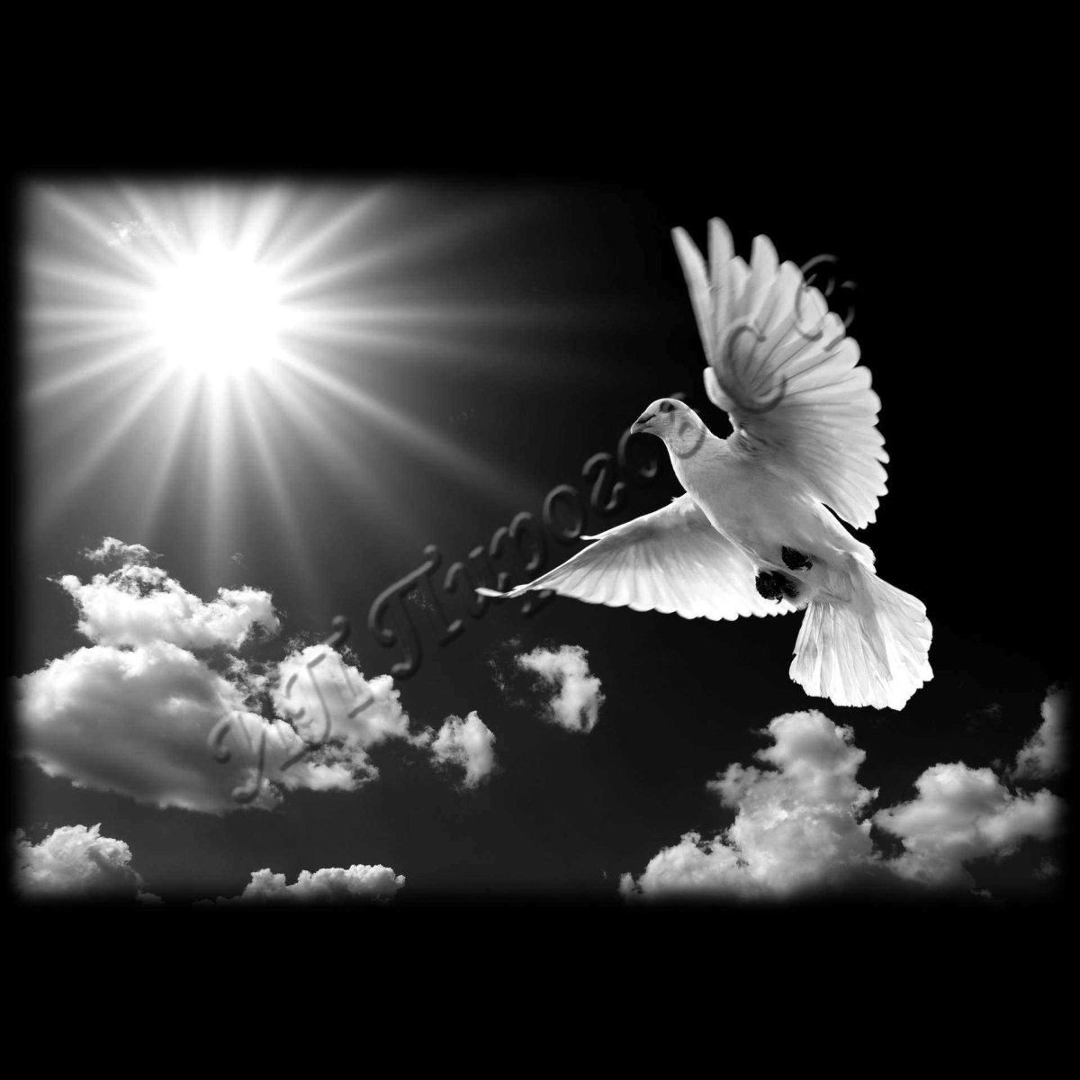 Скульптура голубей на могилу