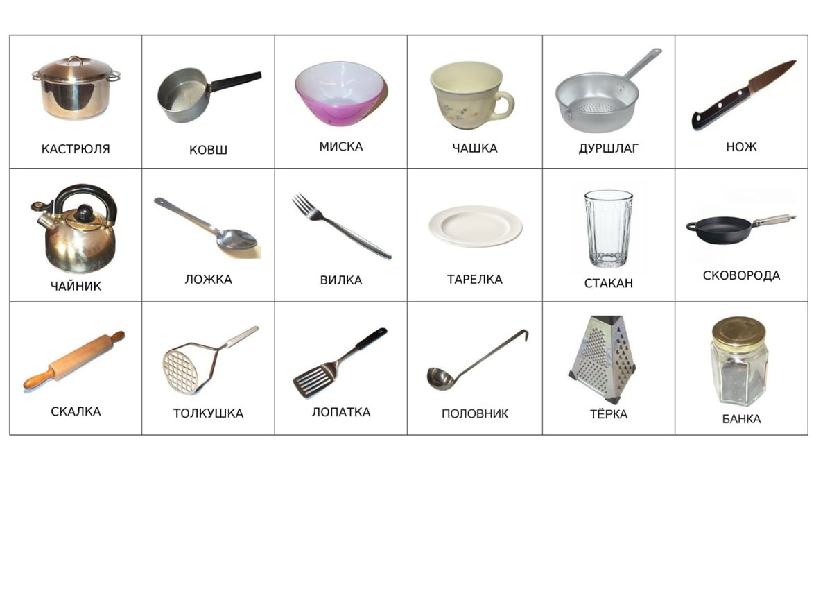 Карточки Пекс столовые приборы