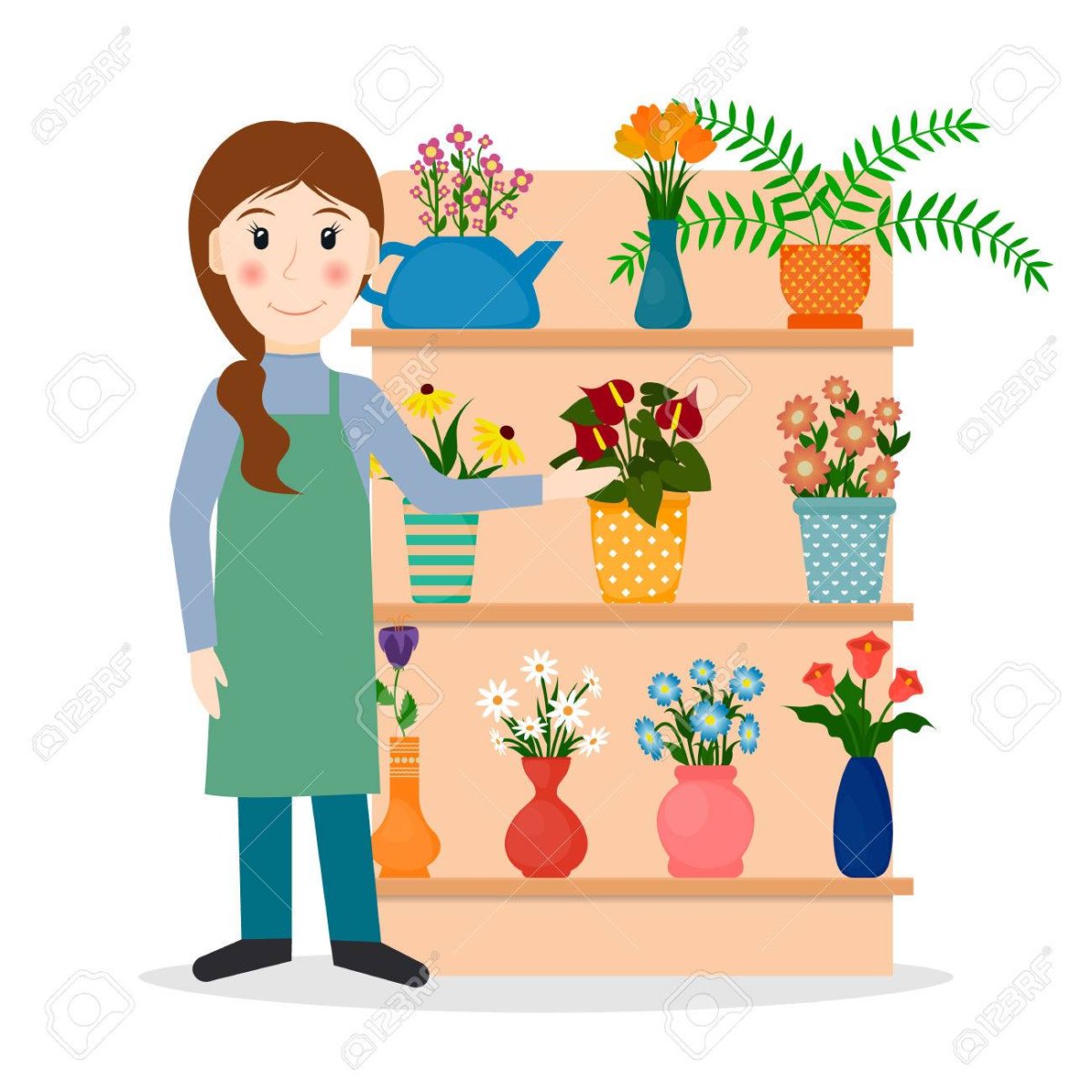 Флорист мультяшный