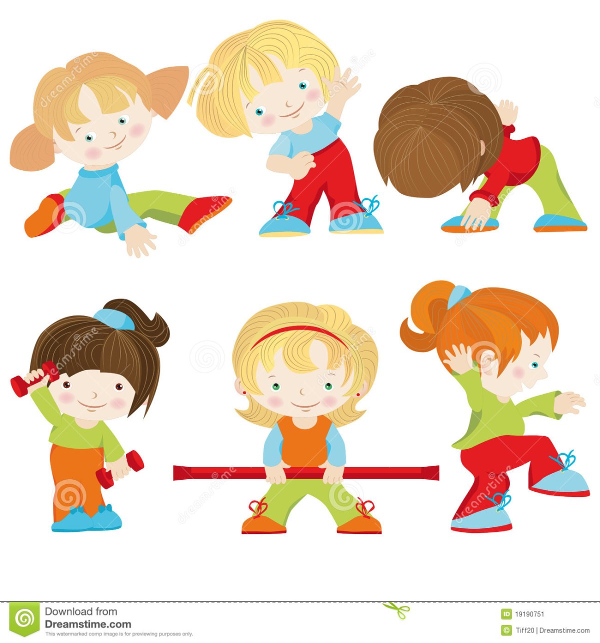 Дети зарядка вектор