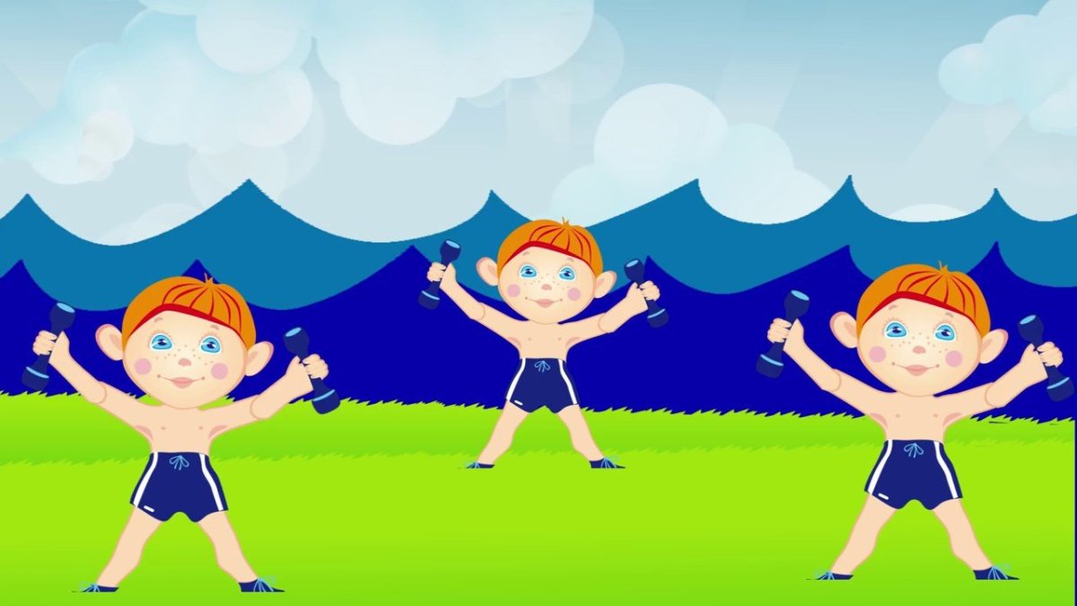 Дети на физкультуре