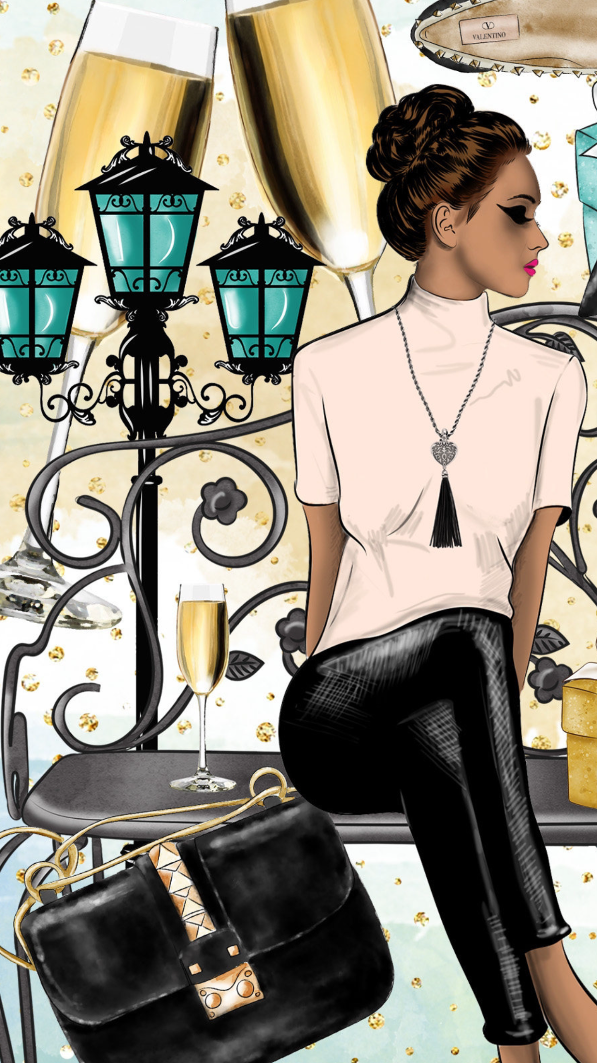 Гламурные сердечки