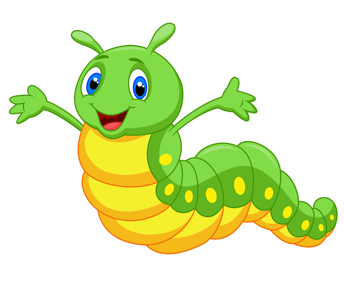 Гусеница землемерка мультяшная