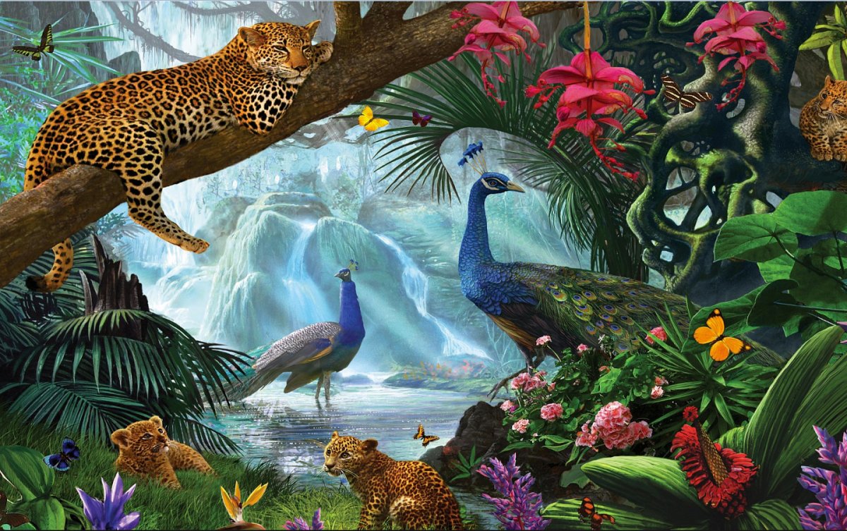 Тропические леса с животными