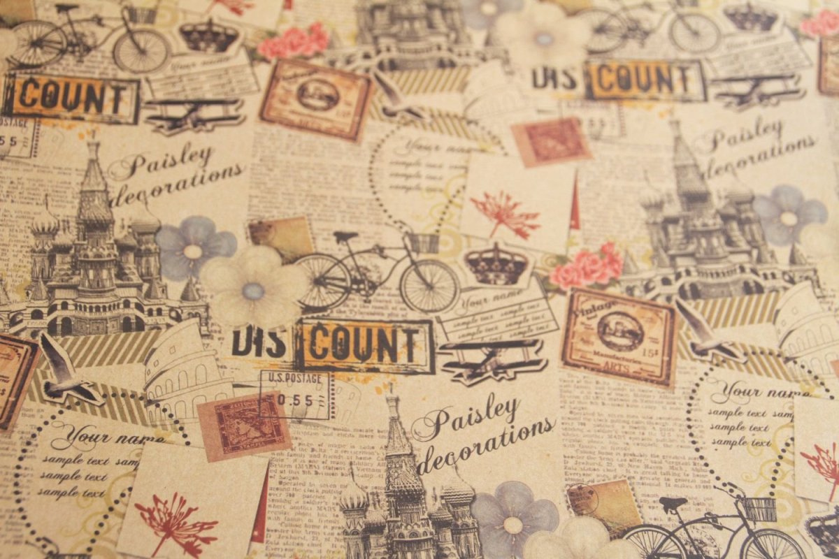 Скрап бумага путешествие