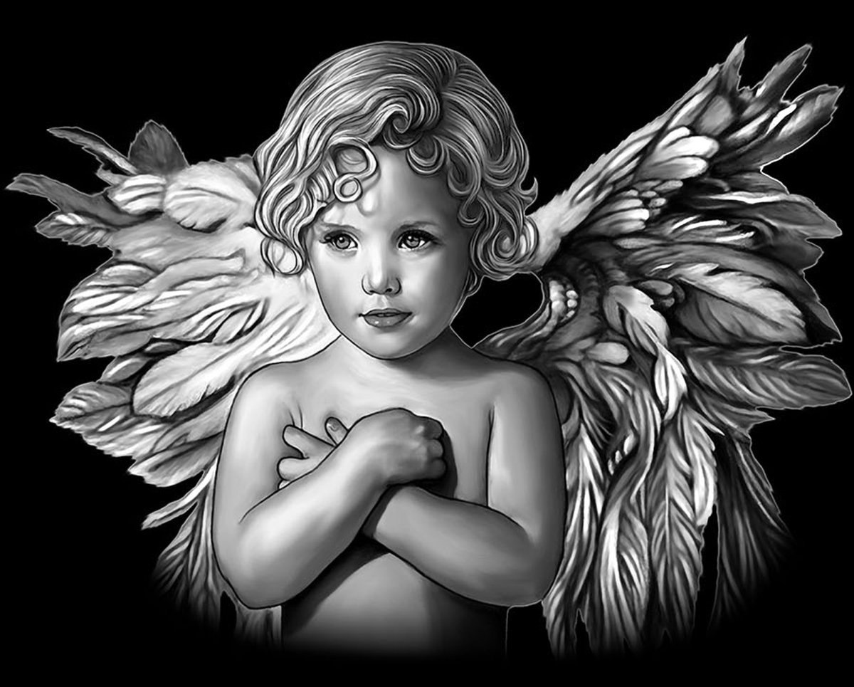 Гравировка ангела на памятник