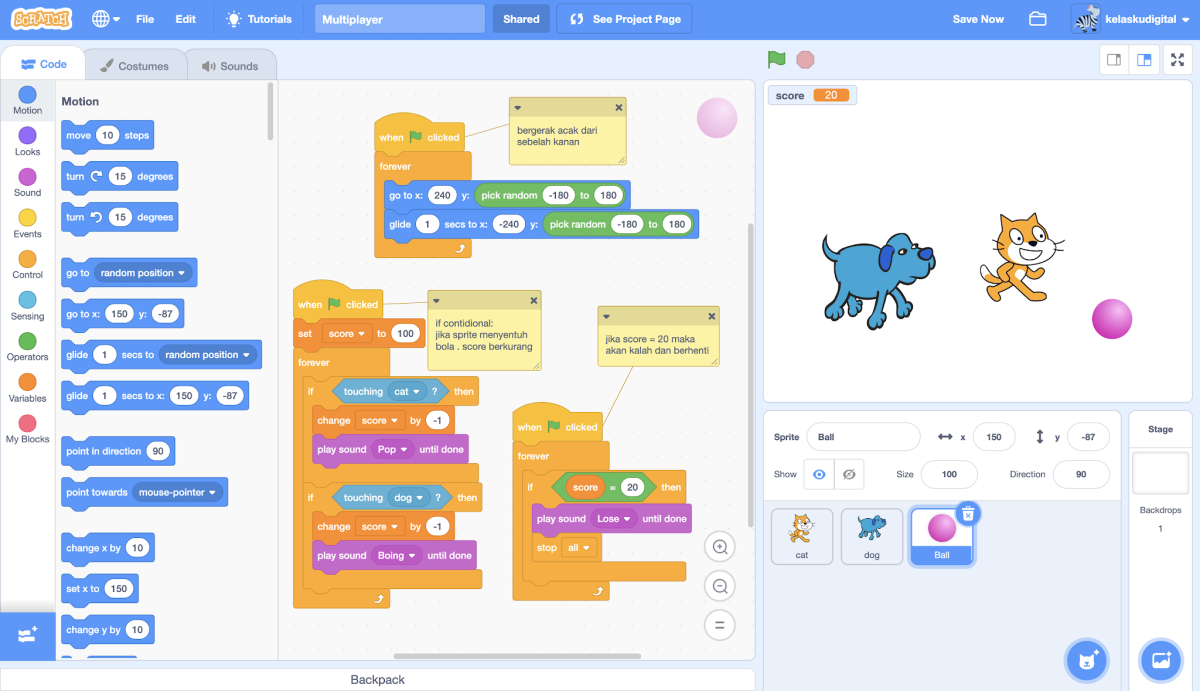 Scratch 3 Интерфейс