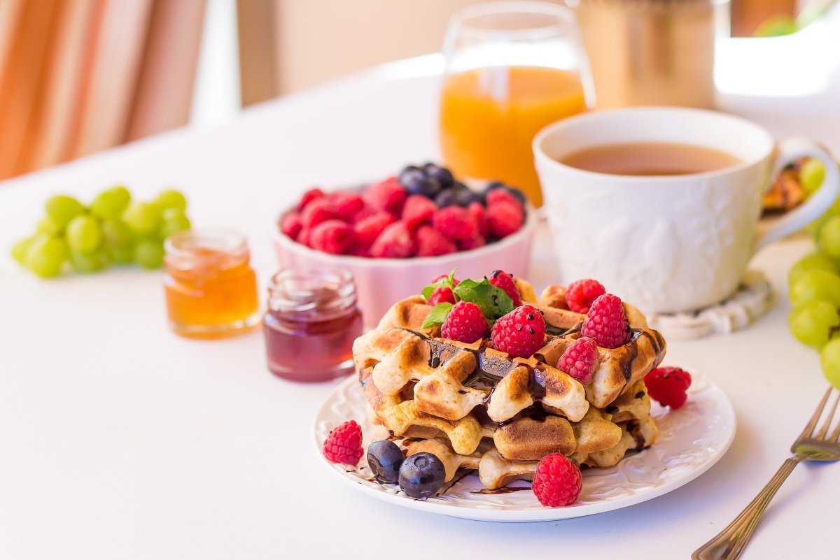 Вафли с ягодами