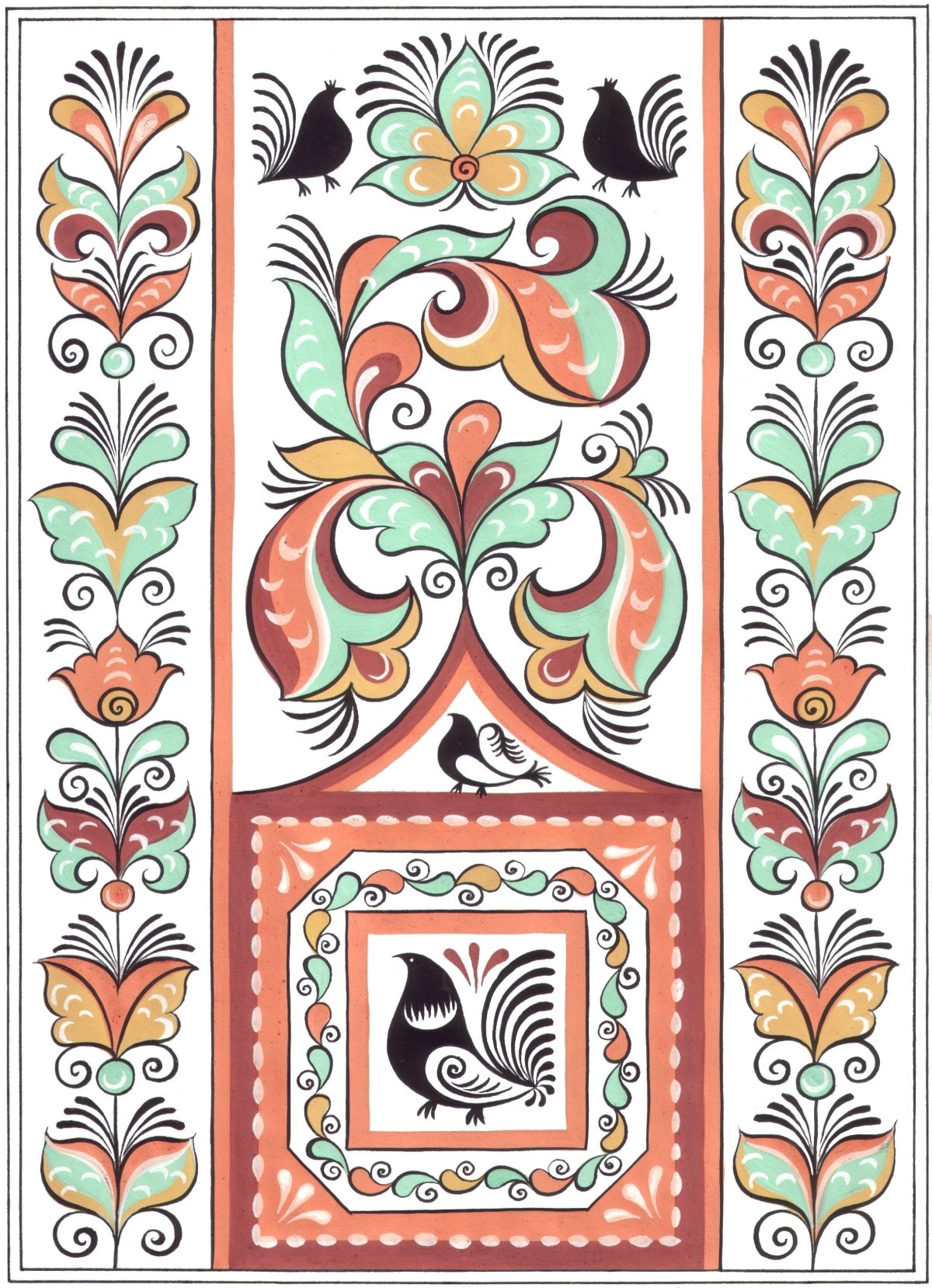 Ракульская роспись тарелка