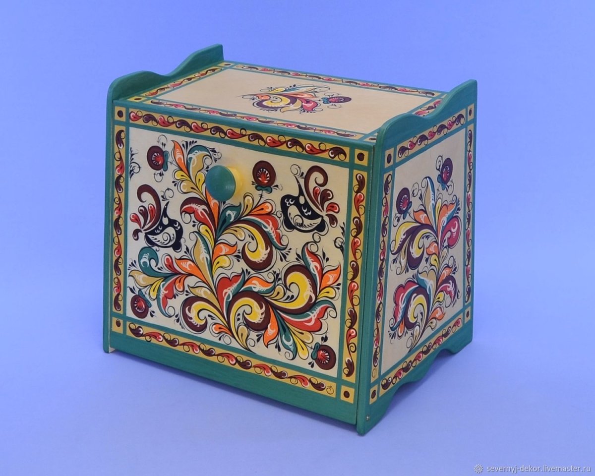 Роспись Северной Двины шкатулка