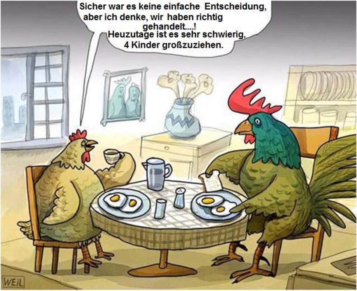 Смешная зажаренная курица