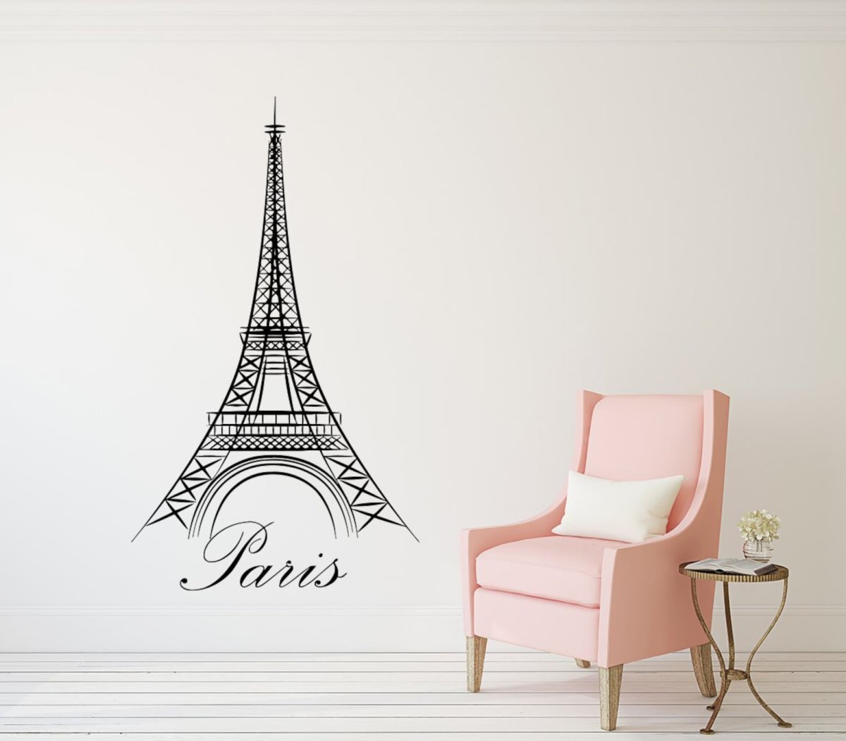 Париж и цветы акварель