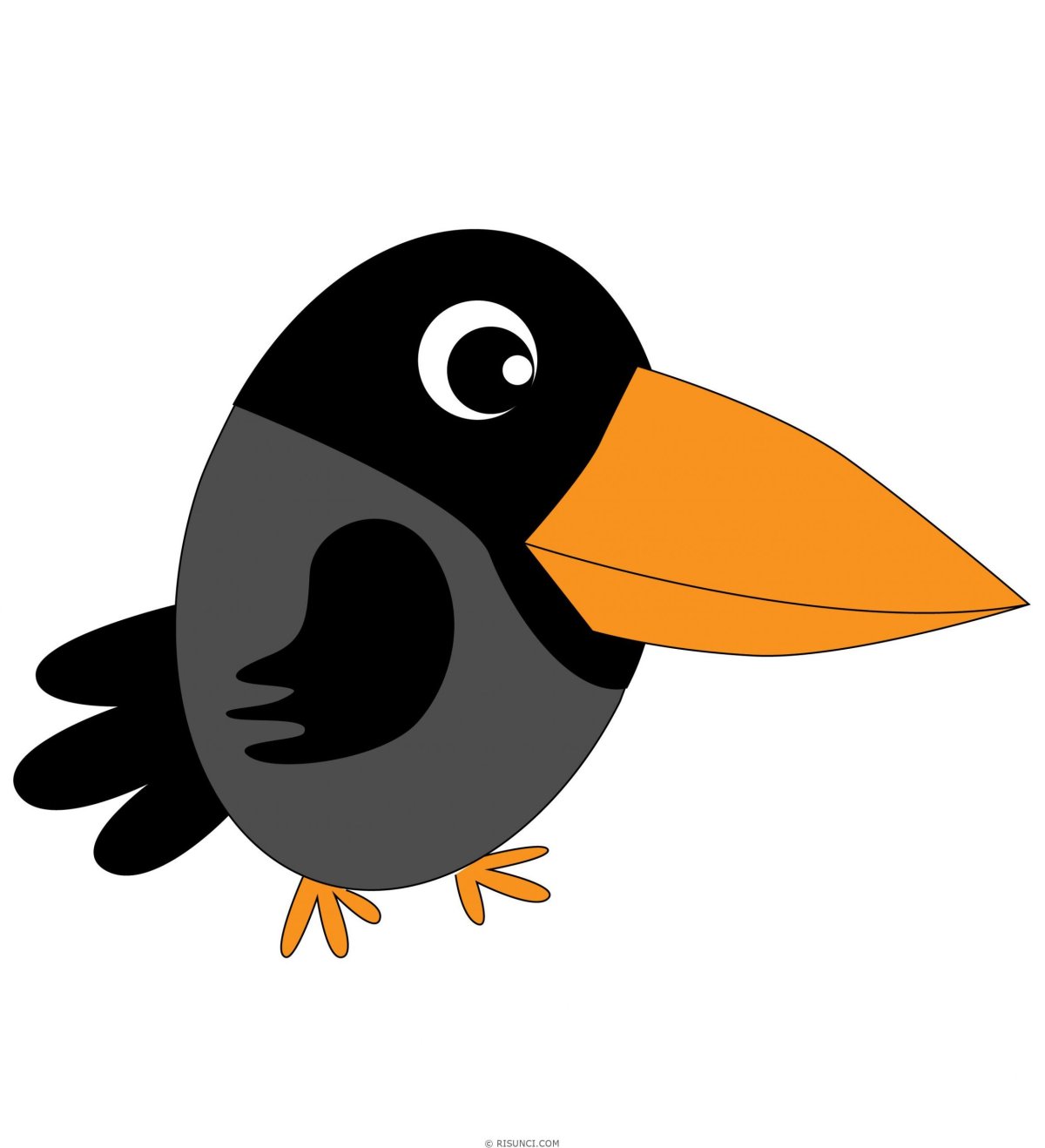 Ворона мультяшная для детей