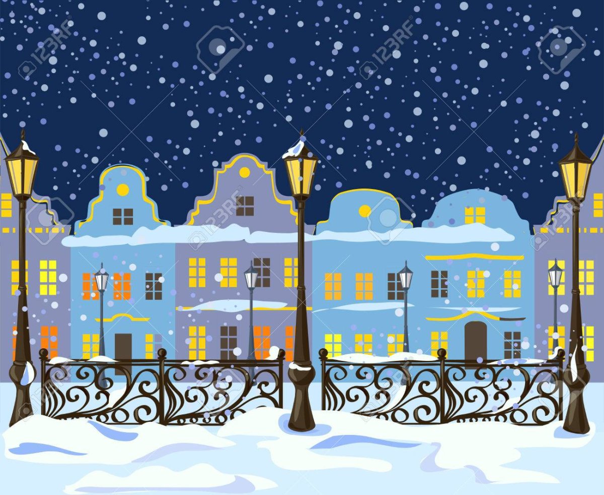 Очертания зимнего города