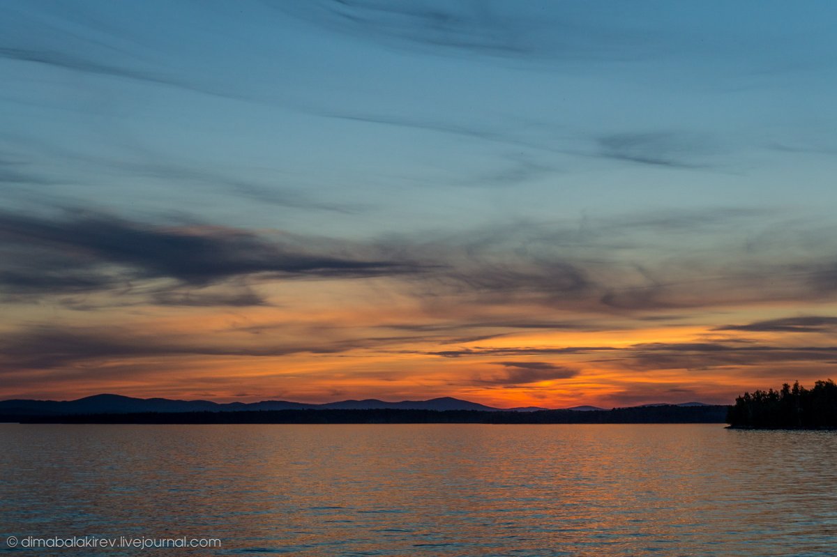 Озеро Увильды закат