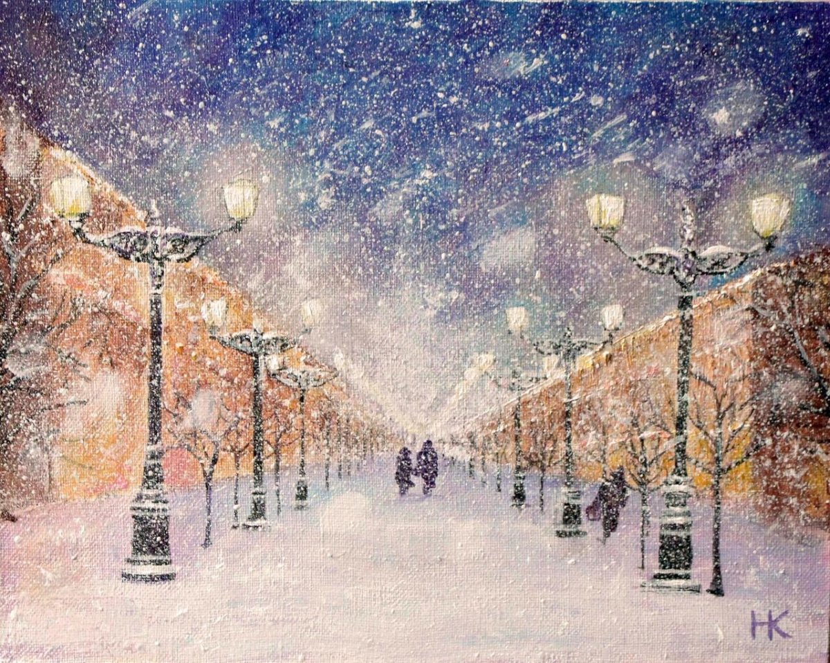 Мультяшный дом зимой