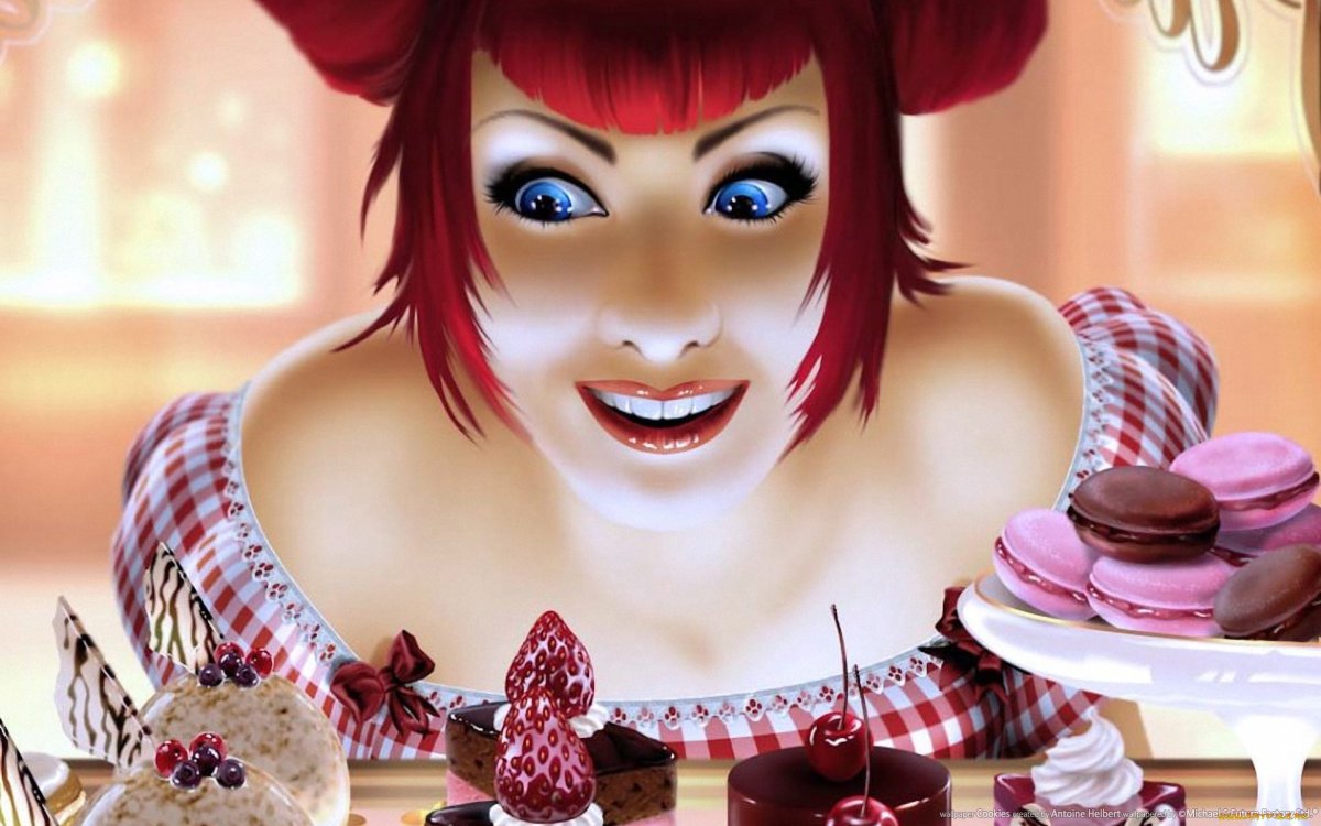 Женщина со сладостями