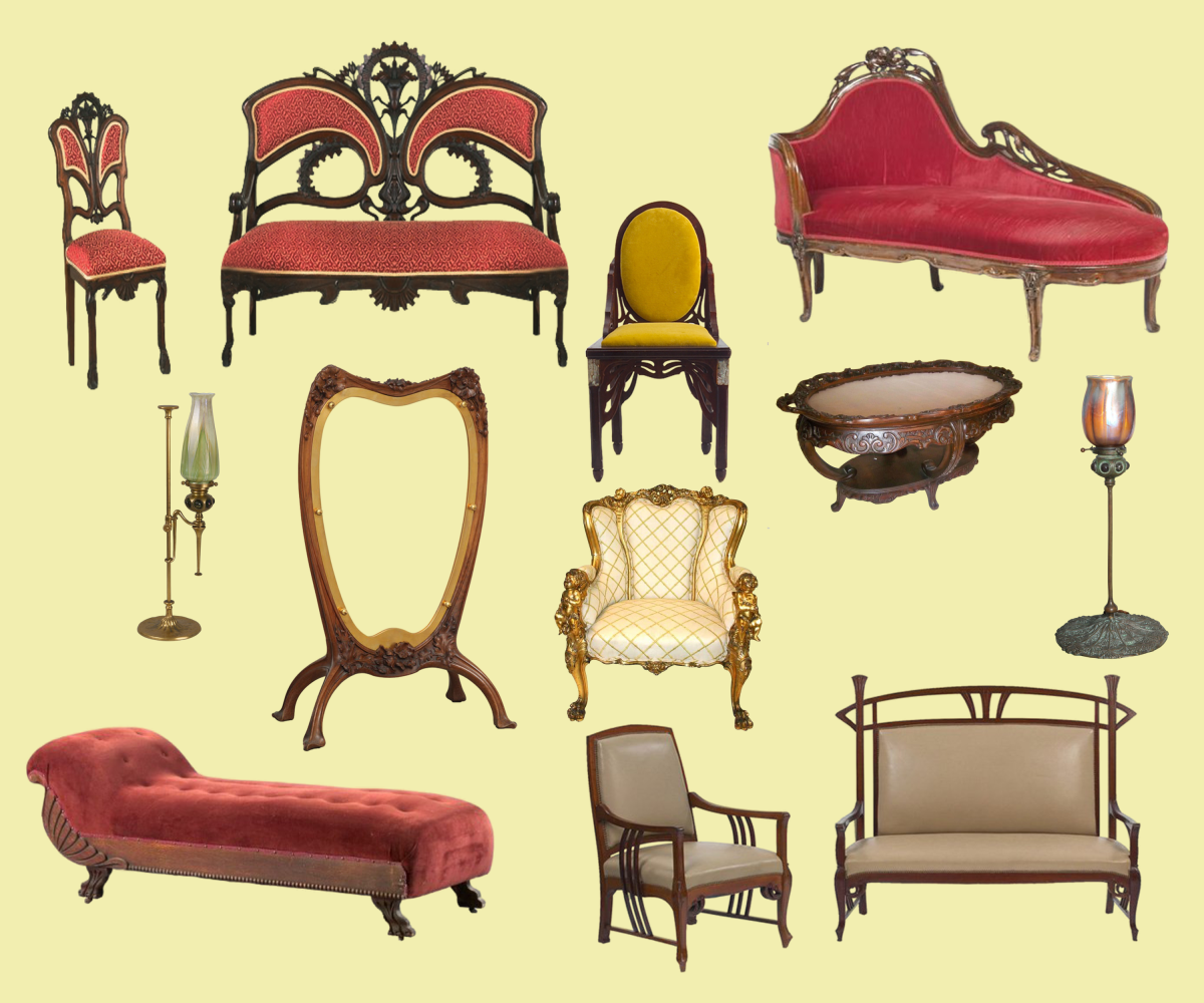 Зарисовки предметов мебели