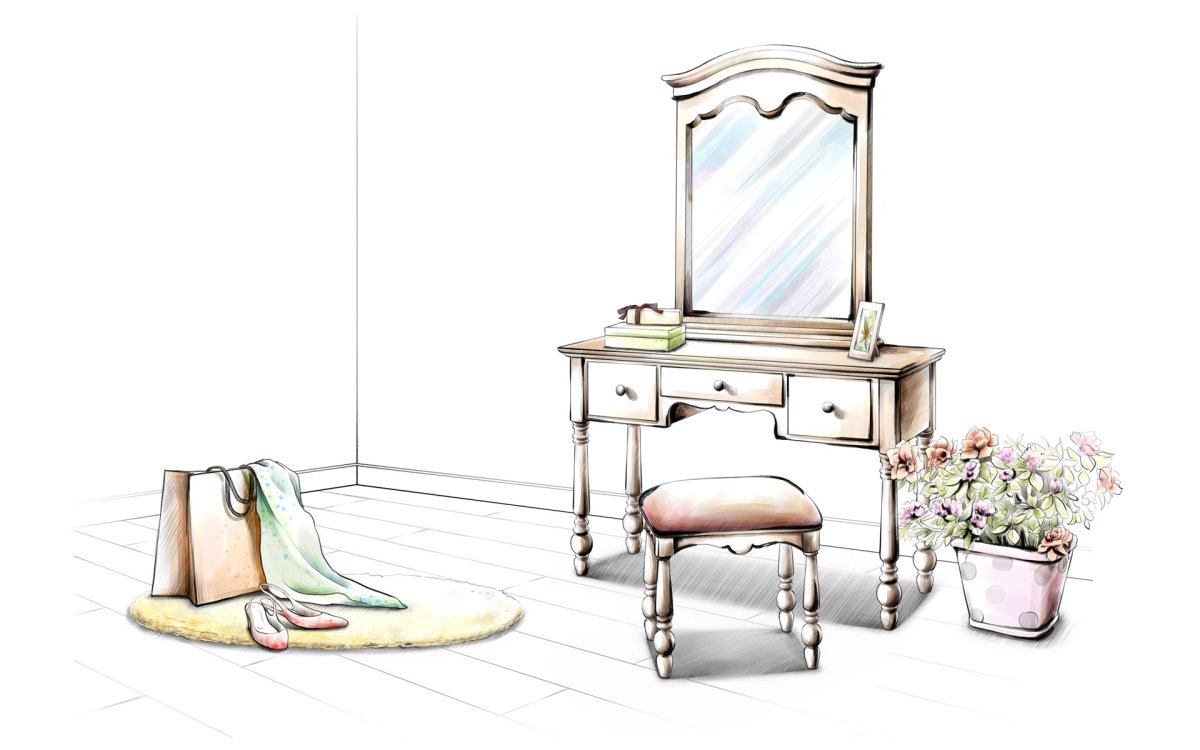 2д мебель сверху архикад