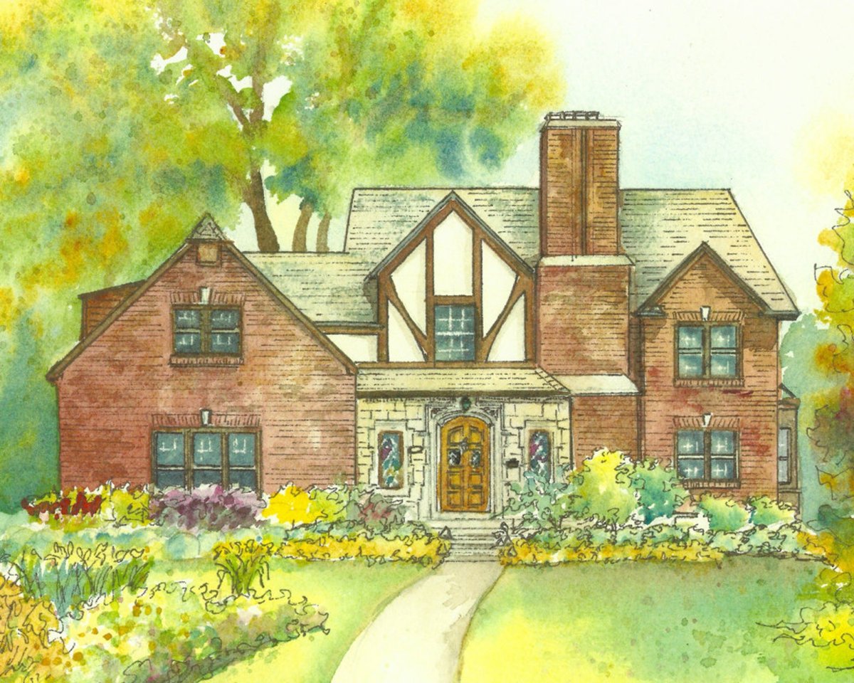 Рисовать красивый дом