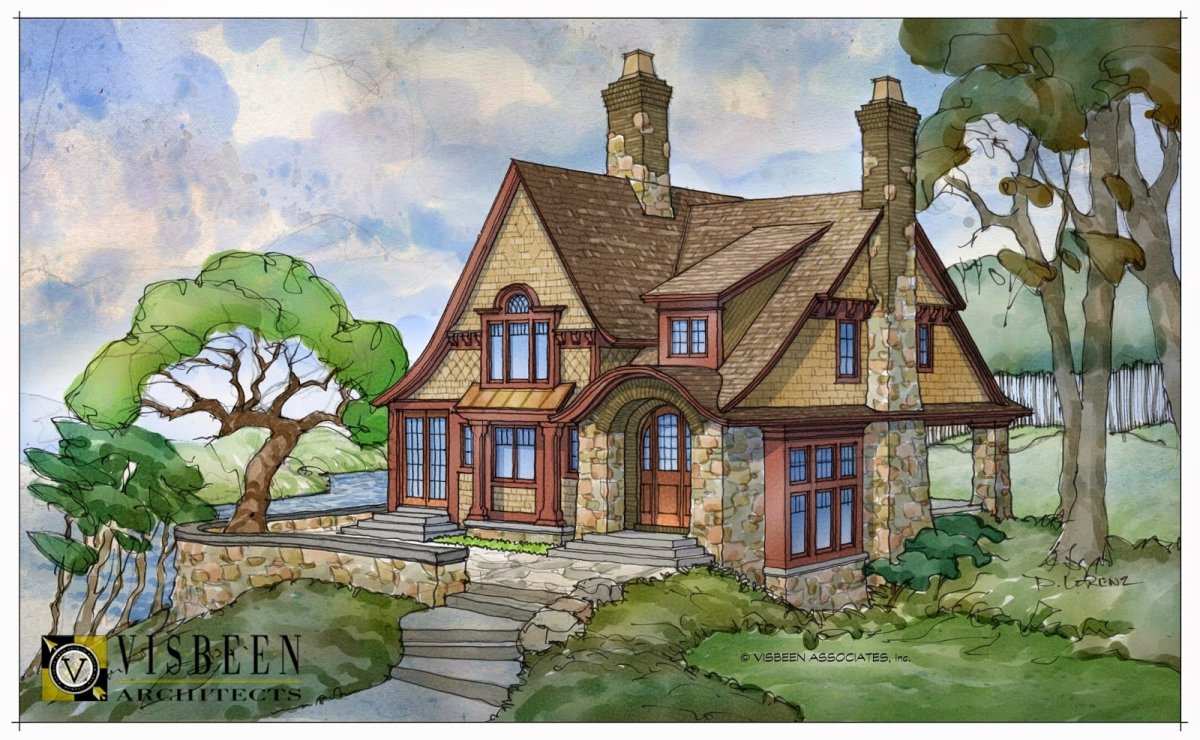 Нарисовать коттедж