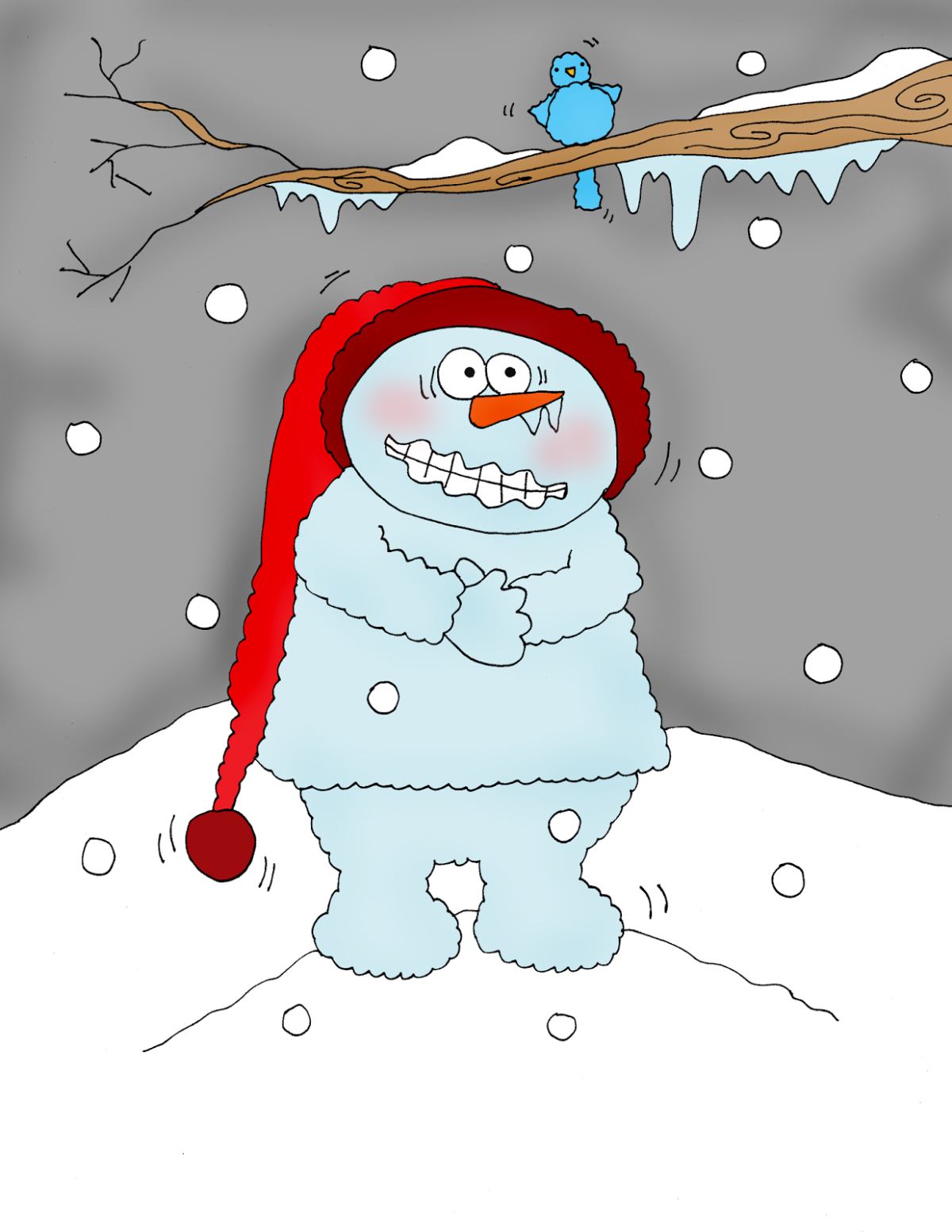 Зимний холод иллюстрация