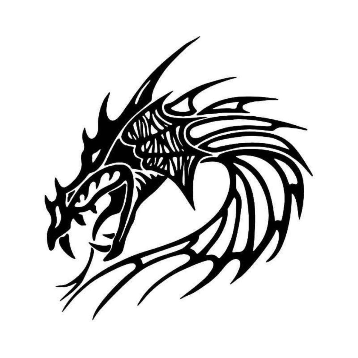 Дракон рисунок тату