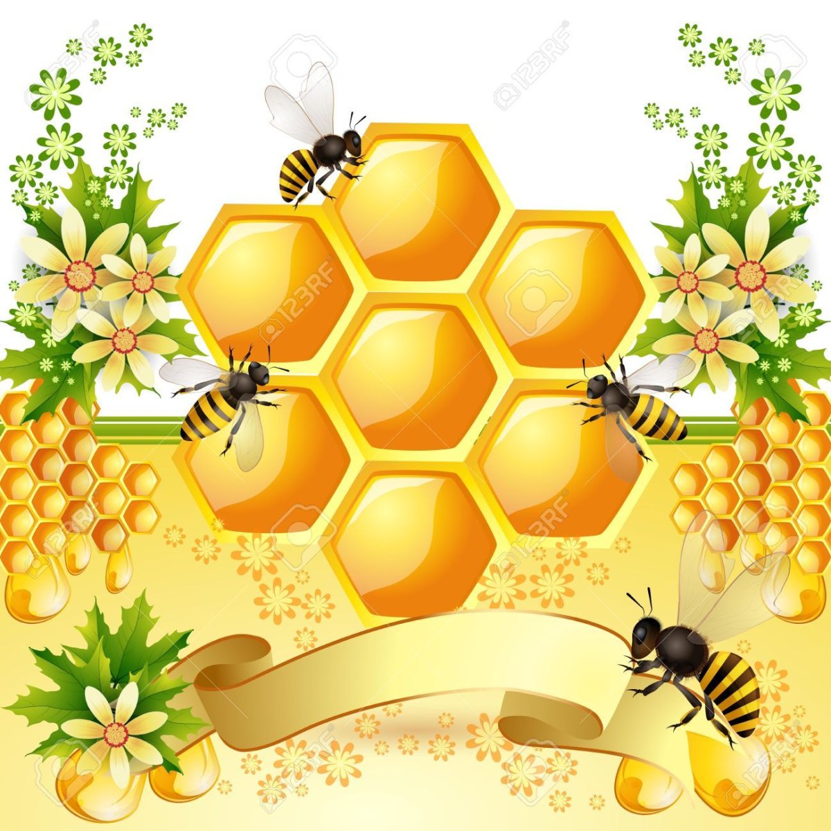 Этикетка для меда с сотами