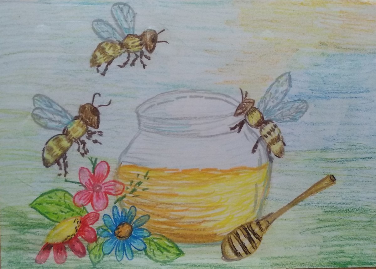 Пчела детский рисунок