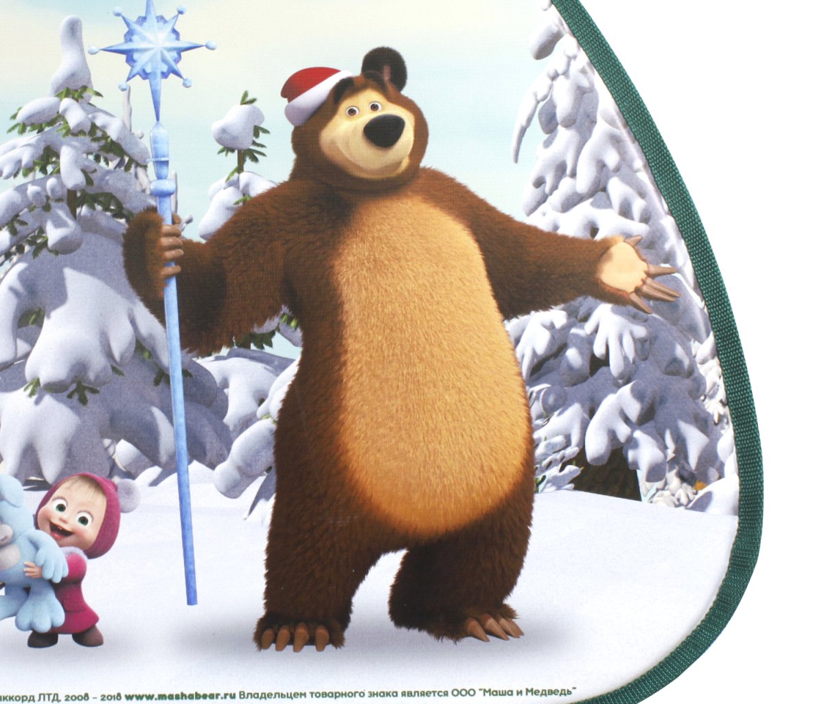 1toy Маша и медведь ледянка 52х50 см, треугольная