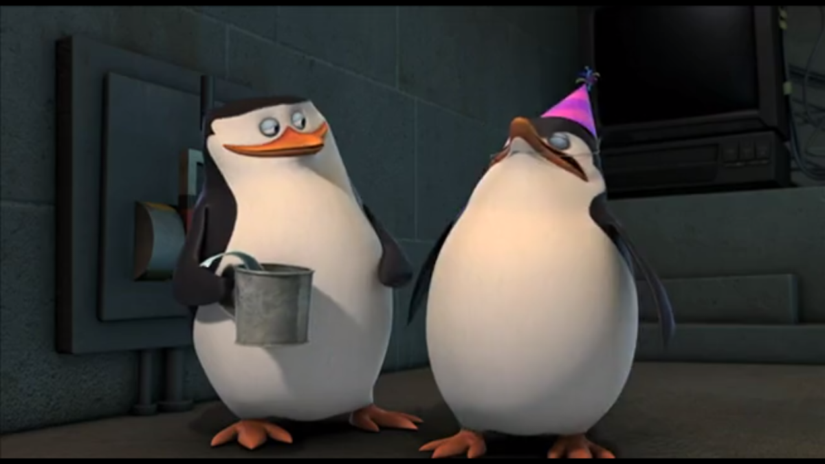 Пингвины Мадагаскара улыбаемся