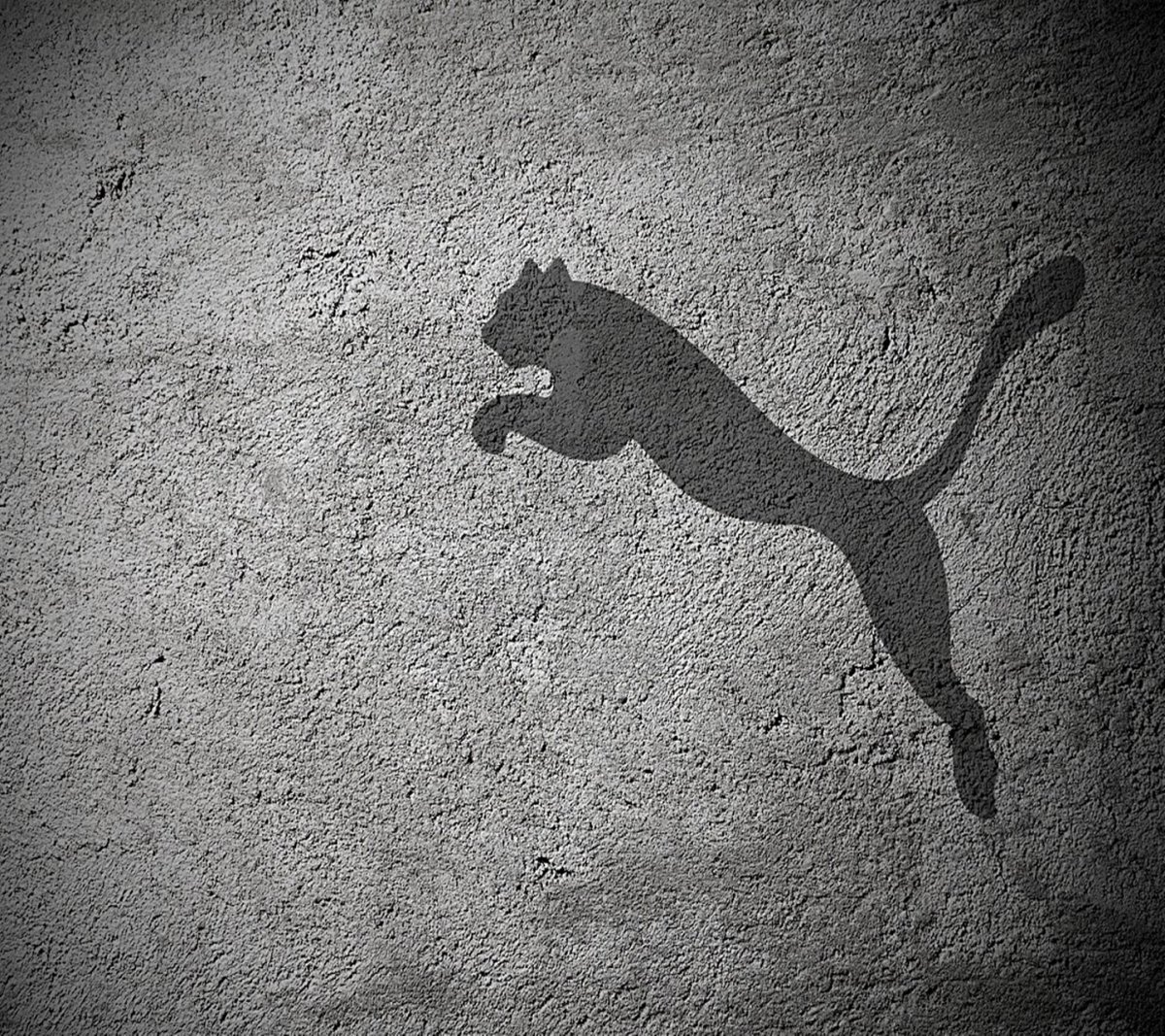 Puma на черном фоне