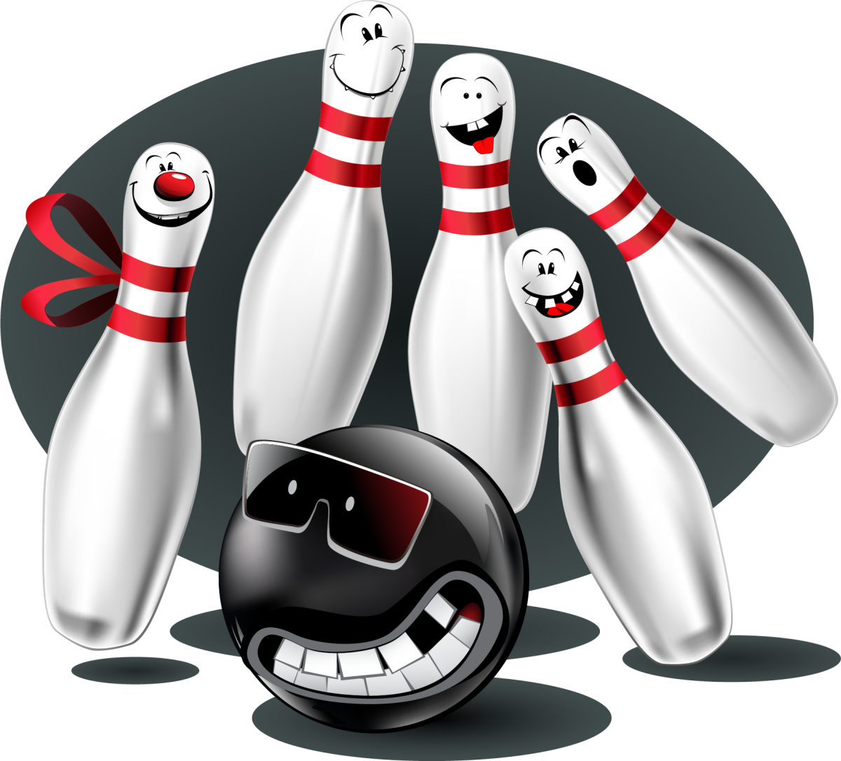 Страйк в боулинге вектор