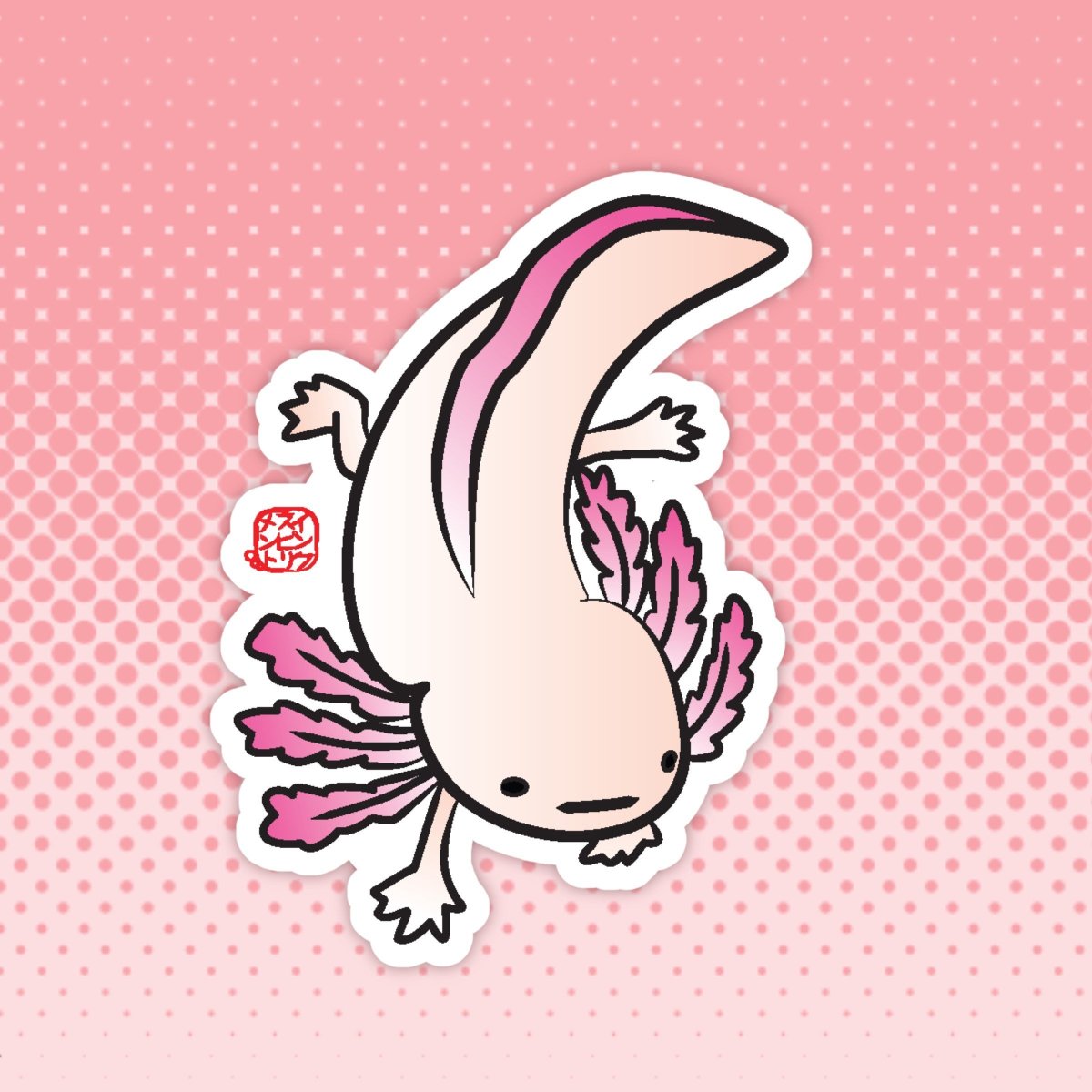 Милые рисунки аксолотля