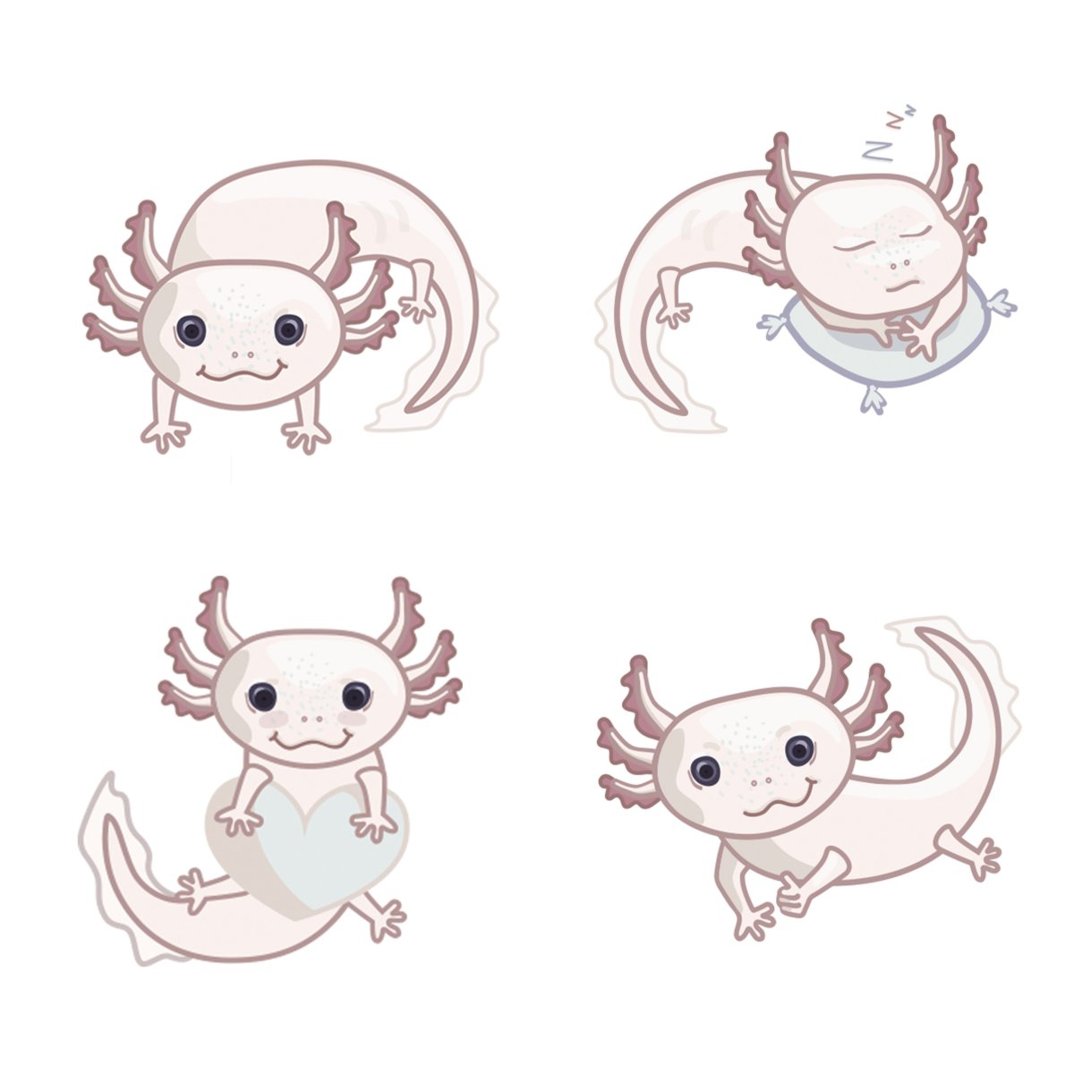 Аксолотль арт кавай