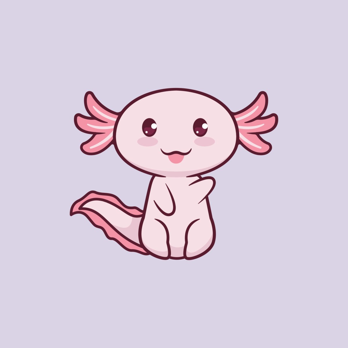 Axolotl нарисованный Pastel