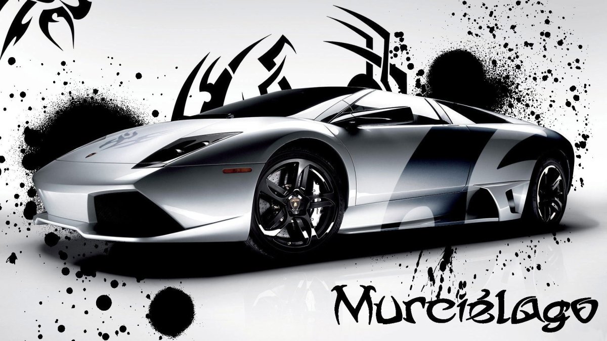 Синяя Ламборгини авентадор 4к