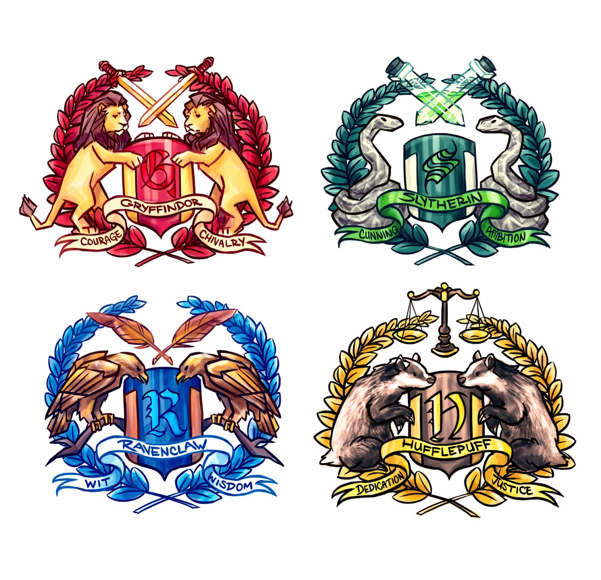 Гарри Поттер факультеты круглые